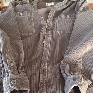 Men's Casual Corduroy Button-Down Shirt